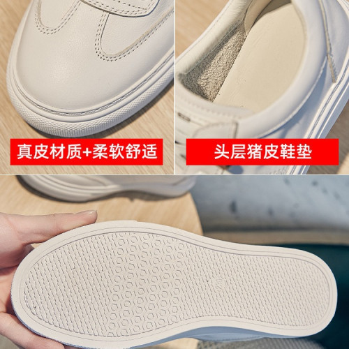 鞋子女2025爆款春新款休閒鞋百搭女鞋學生真皮小白鞋平底網紅板鞋