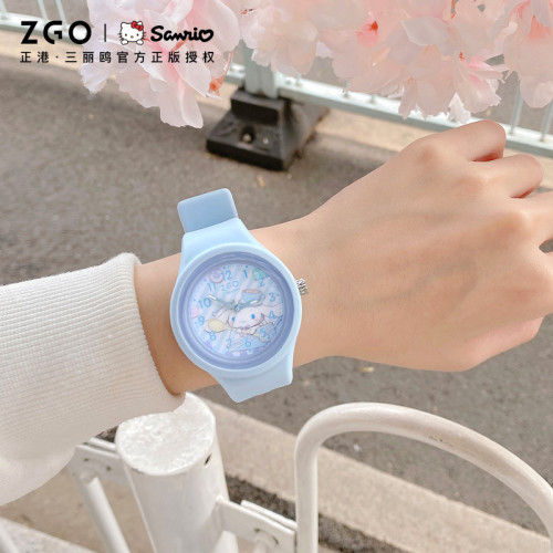 正港美樂蒂正版兒童手錶女孩玉桂狗防水隻時間初中小學生石英手錶