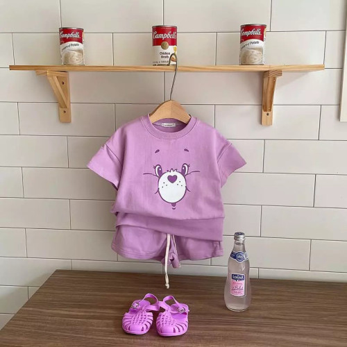 韓國童裝小童夏季短袖套裝嬰兒包屁衣a類棉寶寶夏裝baby clothes