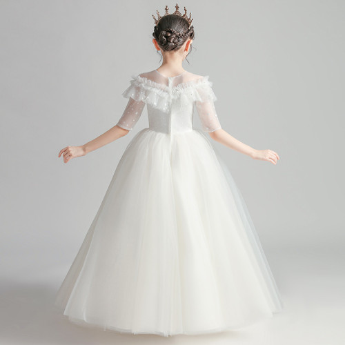 兒童禮服夏季新品甜美蓬蓬紗洋氣小女孩禮服兒童鋼琴演奏演出服