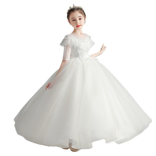 兒童禮服夏季新品甜美蓬蓬紗洋氣小女孩禮服兒童鋼琴演奏演出服