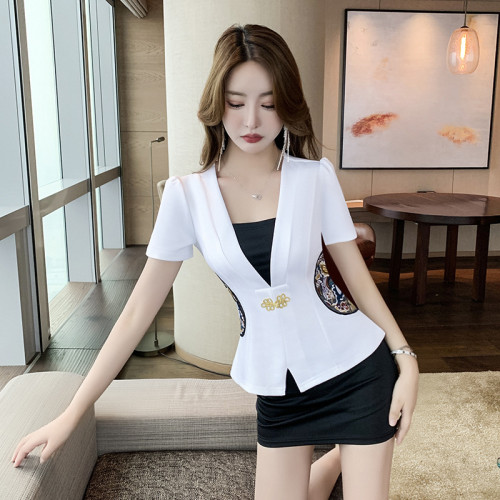 新款足療按摩技師工作服套裝 古典按摩製服套裝M8096