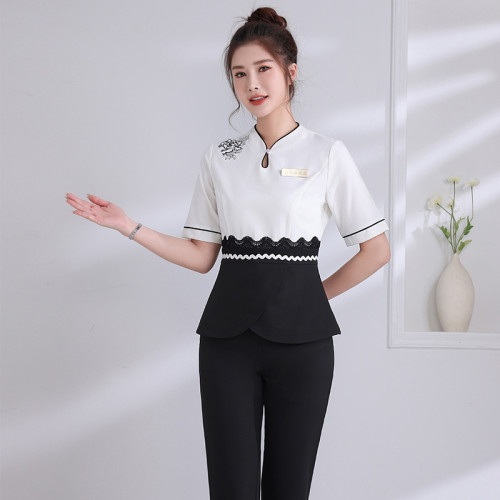 2022夏季新款美容院足浴店技師工作服短袖JY-2072