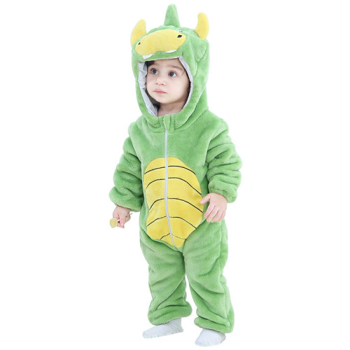 咪唭哩動物造型爬服嬰幼童A類法蘭絨爬服兒童法蘭絨連體衣