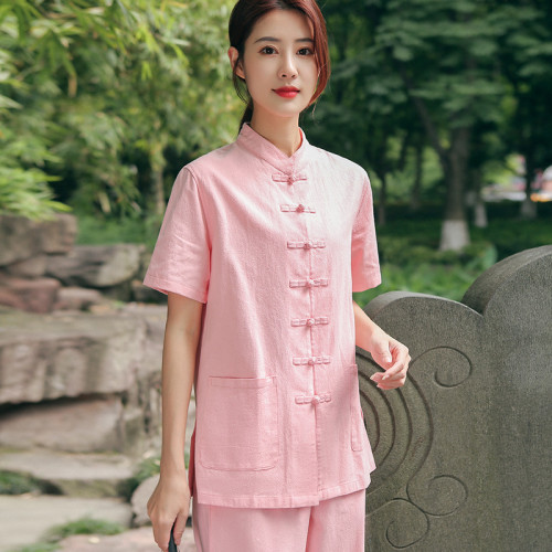 居士服禪修服茶服棉麻套裝風禪意男女裝中式唐裝 