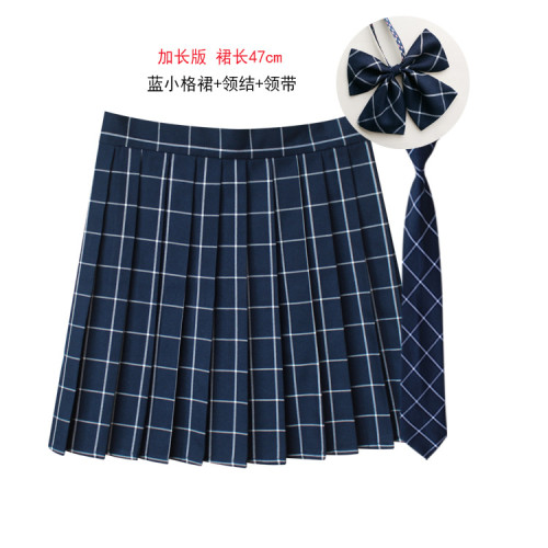 日系JK格子高腰百褶裙英倫製服班校服大碼短裙蘇格蘭紅格子半身裙