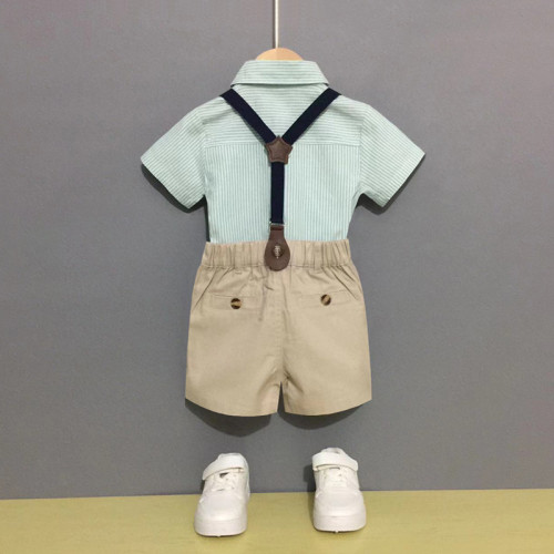 【成本價】男童背帶褲套裝夏季中小童幼兒園演出表演服主持人兒童
