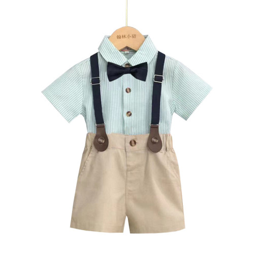 【成本價】男童背帶褲套裝夏季中小童幼兒園演出表演服主持人兒童