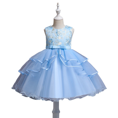 女童禮服兒童連衣裙女孩花童生日周嵗鋼琴演出服蓬蓬紗公主裙