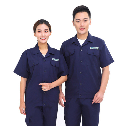 工作服男裝國家電網專用透氣吸汗夏季純棉套裝薄款短袖工裝勞保服