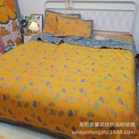 新品精梳棉細沙紗布毛巾被大豆纖維蓋毯春夏單雙人秋冬休閒毯