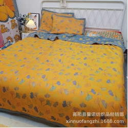 新品精梳棉細沙紗布毛巾被大豆纖維蓋毯春夏單雙人秋冬休閒毯