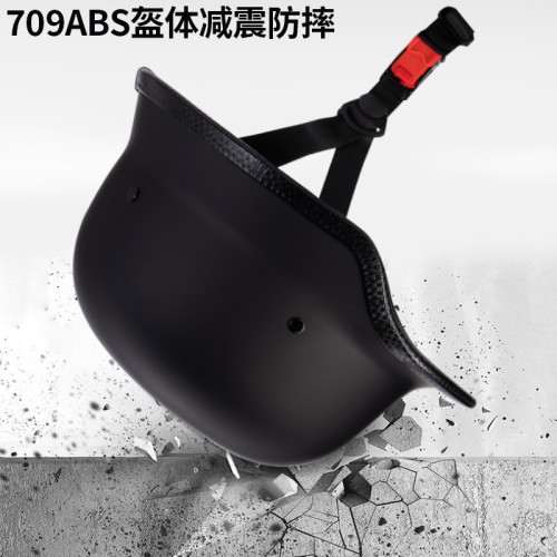 德式大兵盔機車復古半盔摩托車頭盔夏季3C認証瓢盔巡航車四季瓢盔