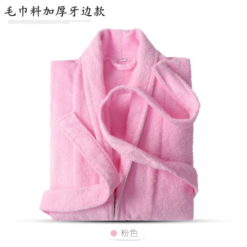 加厚毛巾料浴袍男女冬季睡袍酒店吸水棉浴衣民宿浴巾浴裙