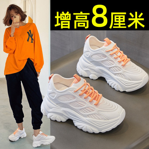 皮面低幫粘膠鞋女小白鞋棉鞋女鞋內增高網面運動鞋女女鞋休閒