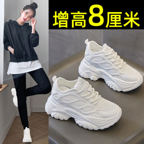皮面低幫粘膠鞋女小白鞋棉鞋女鞋內增高網面運動鞋女女鞋休閒