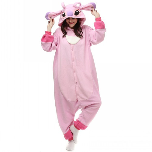 出口藍粉史迪奇卡通連體睡衣動物情侶演出服萬聖節onesie