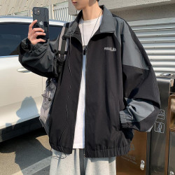 外套男士2025春秋季新款潮流百搭休閒夾克潮牌港風寬松休閒上衣服