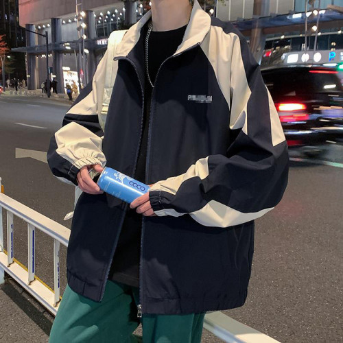 外套男士2025春秋季新款潮流百搭休閒夾克潮牌港風寬松休閒上衣服