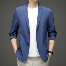 西裝外套男2024夏季新款潮流單件中青年休閒氣質修身防曬服薄款