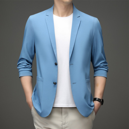 西裝外套男2024夏季新款潮流單件中青年休閒氣質修身防曬服薄款