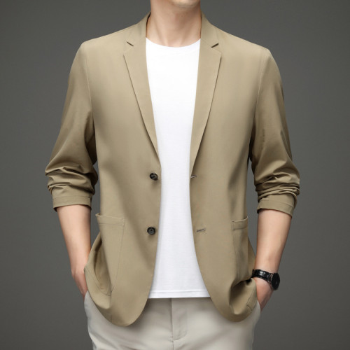 西裝外套男2024夏季新款潮流單件中青年休閒氣質修身防曬服薄款
