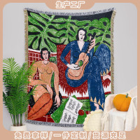 露營毯防潮野餐墊提花掛毯ins風沙發巾線毯多功能沙發毯