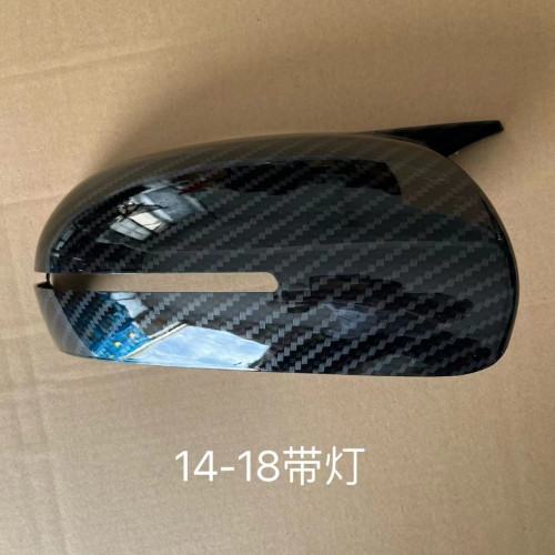 適用於起亞福瑞迪09-18款改裝牛角倒車鏡外殼改裝碳纖維紋保護罩