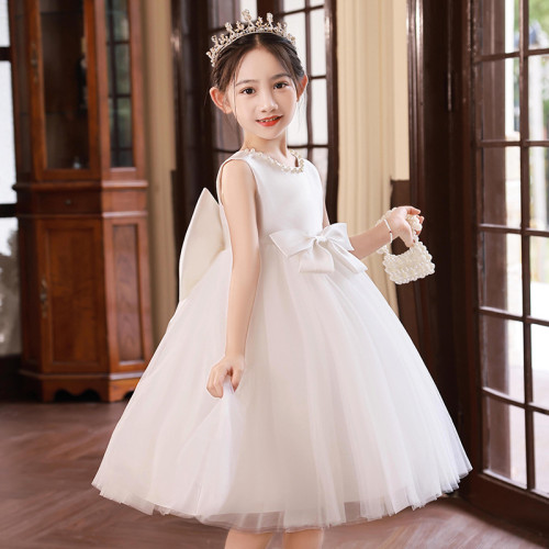 公主裙女童禮服夏裝新款兒童演出服生日花童婚禮小女孩鋼琴演奏服