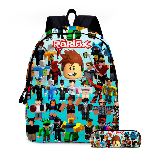 roblox後背包中小學生書包兒童雙肩後背包動漫卡通雙肩包午餐包筆袋