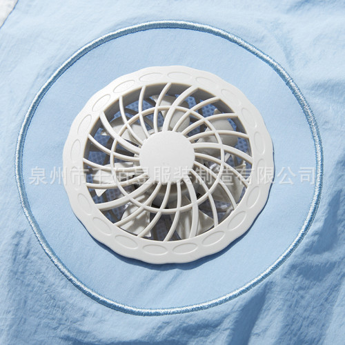 夏季降溫空調服帶風扇的衣服製冷風扇服長袖皮膚衣戶外工作服外套