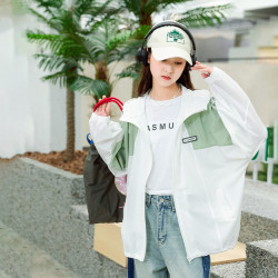 女童防曬衣兒童休閒服夏季外套中大童透氣長款連帽上衣薄款童裝潮