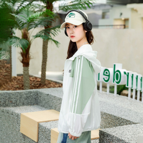 女童防曬衣兒童休閒服夏季外套中大童透氣長款連帽上衣薄款童裝潮