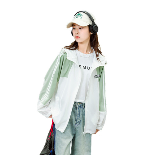 女童防曬衣兒童休閒服夏季外套中大童透氣長款連帽上衣薄款童裝潮