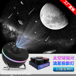 太空球銀河星空燈動態流星高清投影燈13套膠片菲林臥室銀河氛圍燈