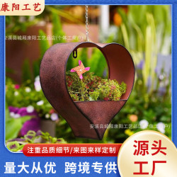 跨境新品心形室內外金屬植物懸掛花盆掛鉤窗戶牆壁客厛牆壁裝飾
