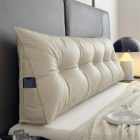 【免運】科技布三角床頭靠墊軟包床上大靠背沙發臥室榻榻米護腰靠枕可拆洗