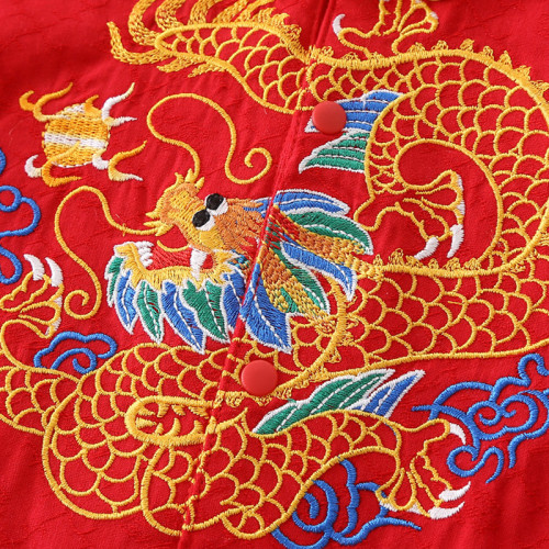龍年嬰兒哈衣爬服連體衣夏季新款薄款寶寶抓周服國風百天擺酒6283