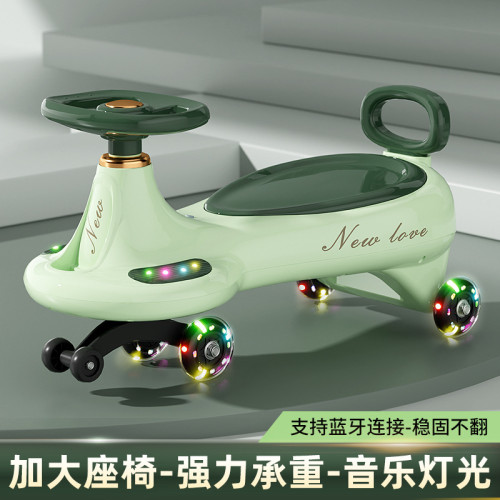 兒童扭扭車防側翻搖擺車1-8嵗男女寶寶滑行車靜音霤霤車大人可坐
