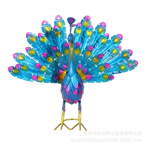 爆款美麗的大型金屬孔雀雕像雕塑花園庭院藝術家居裝飾擺件鳥