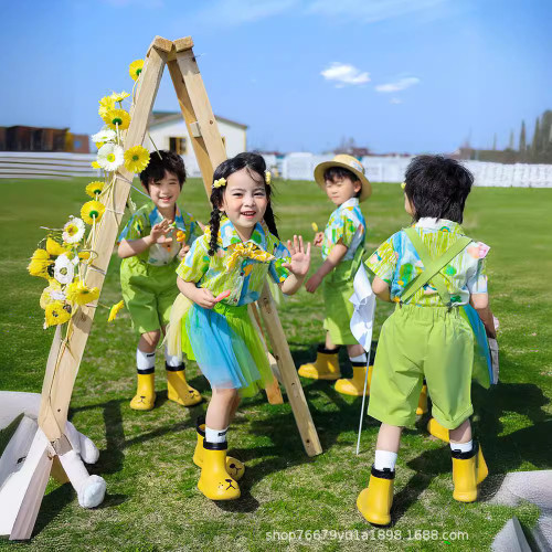 六一兒童表演服裝小學生運動會啦啦隊合唱演出服幼兒園畢業照班服