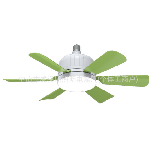 LED風扇新款超靜音風扇燈E27可拆卸扇葉燈餐廳臥室遙控吊扇燈