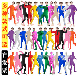 萬聖節服裝COS表演服成人隱身衣隱形衣忍者黑衣人服飾男女緊身衣