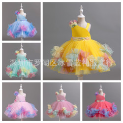 女童禮服高級感蓬蓬裙走秀晚禮服六一兒童合唱服演出兒童公主裙
