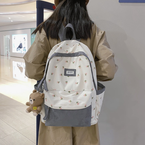 少女雙肩包設計感學院風學生書包新款森系大容量春季版小衆雙肩包