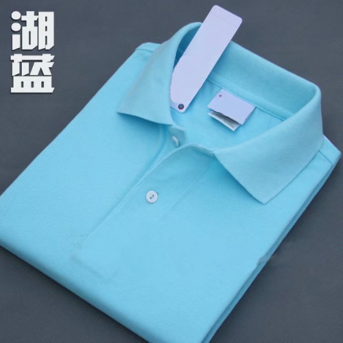 夏裝爆款法國魚仔翻領純色短袖POLO衫男寬松大碼保羅短袖T恤衫