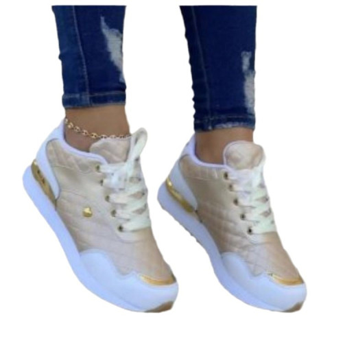 wish大碼運動單鞋女2023春季新款透氣拼色休閒跑步鞋sneaker
