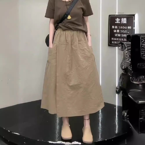 大碼女裝夏季薄款高腰寬松開叉裙褲胖mm小個子顯瘦八分休閒濶腿褲
