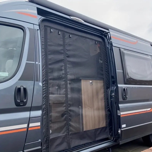 房車門簾透氣防蚊蟲門簾帶拉鍊特斯林網房車卷門簾磁吸