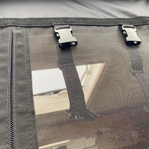 房車門簾透氣防蚊蟲門簾帶拉鍊特斯林網房車卷門簾磁吸